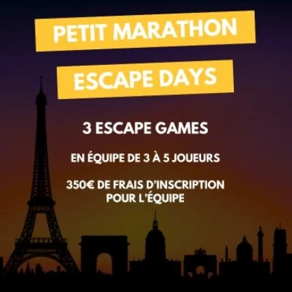 infographie Escape Days 2024 - description du petit marathon