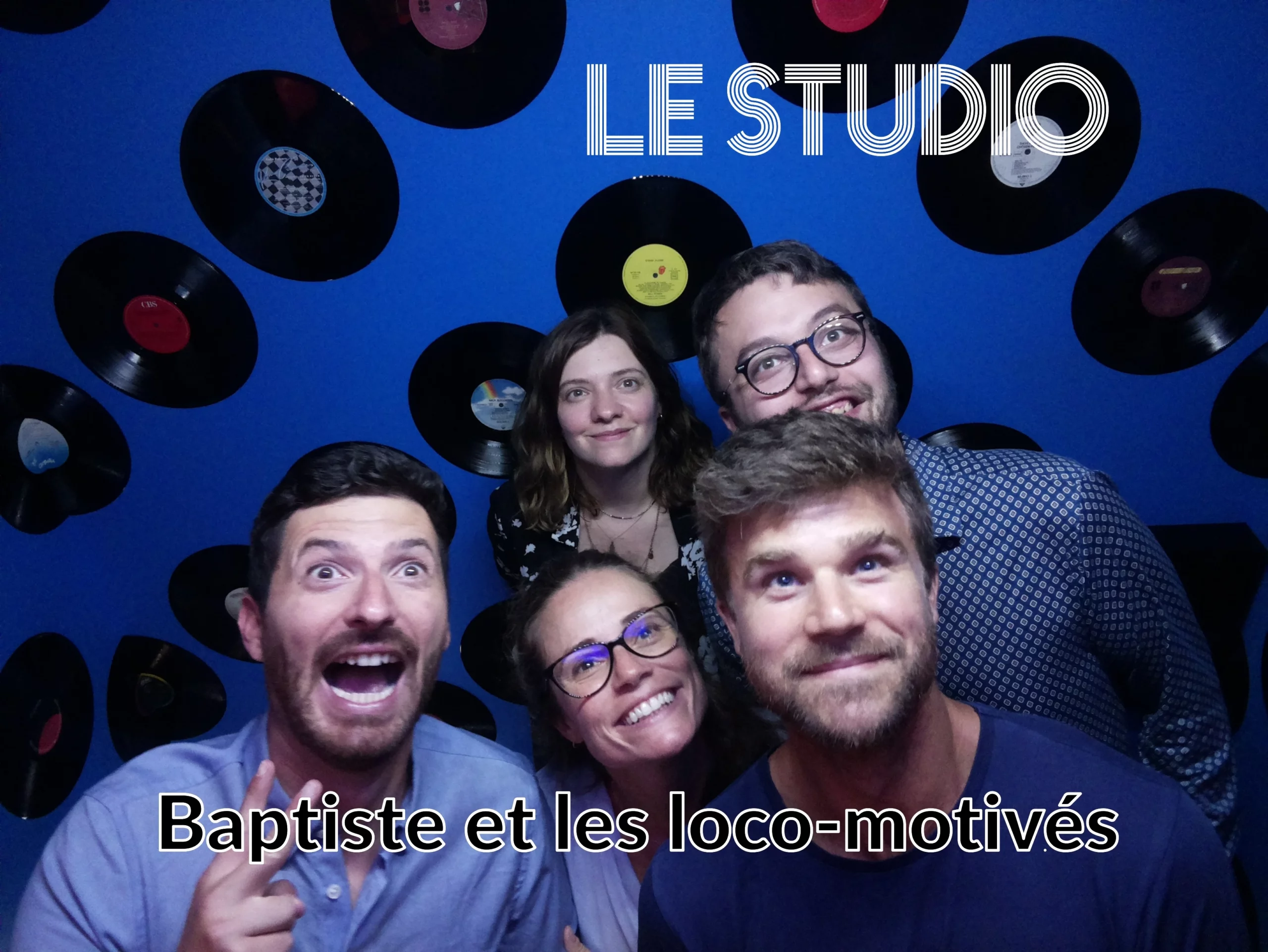 Baptiste et les loco-motivés, une team de 5 hommes qui a fait le meilleur temps du mois sur le thème du Studio