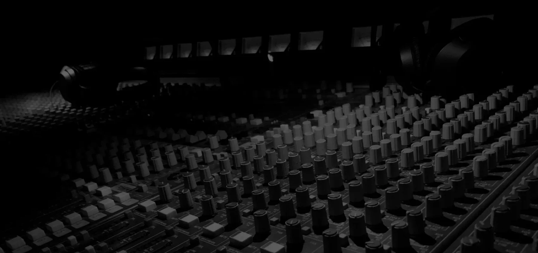 The mixing desk in The Studio